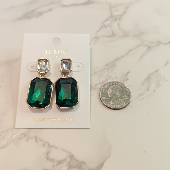 J.Crew Factory Crystal Drop Statement Earrings - Picture 6 of 8
